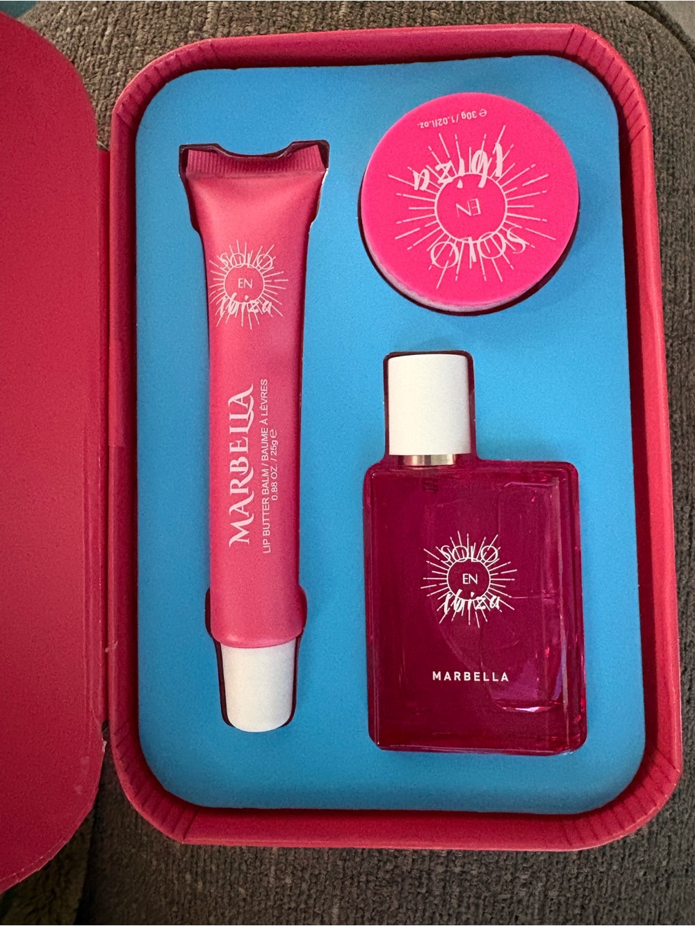 Marbella Pink Lip Butter & Fragrance Set
